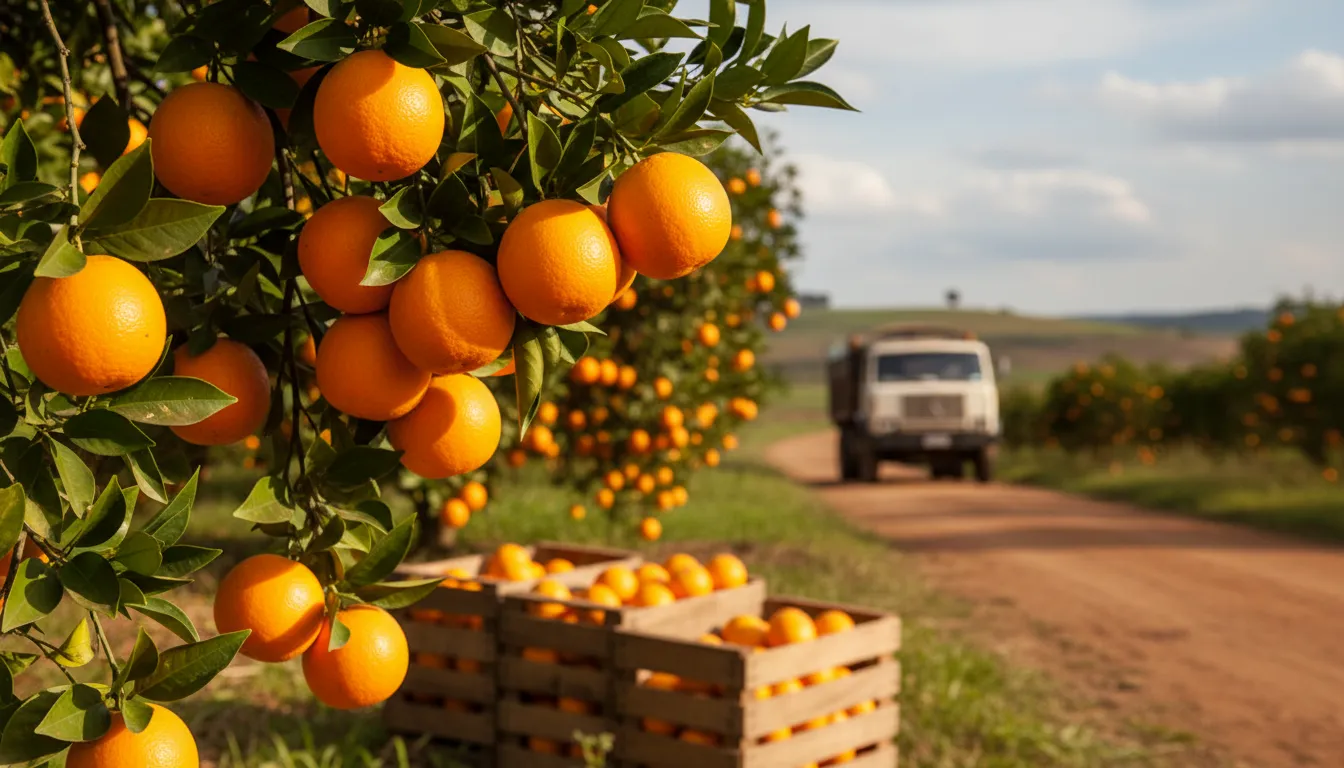 Laranja sente peso da safra cheia e do câmbio no preço do suco