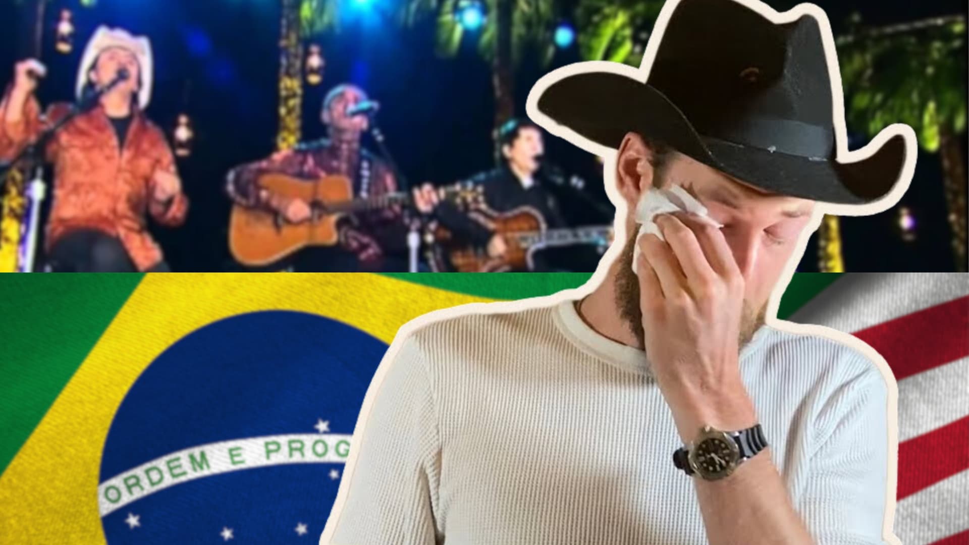 Cantor Gringo Chora em react da música Sinônimos