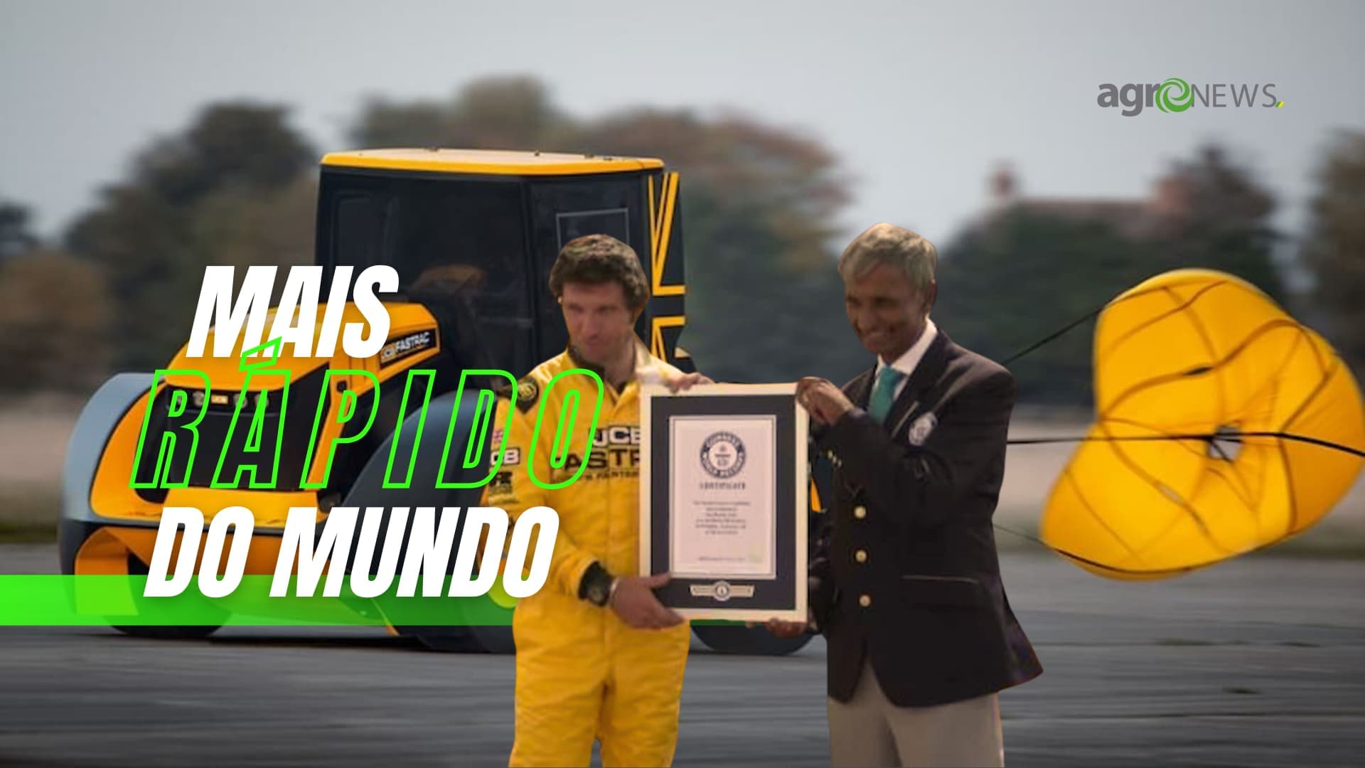Trator mais rápido do mundo, acelerando a 247km pelos campos