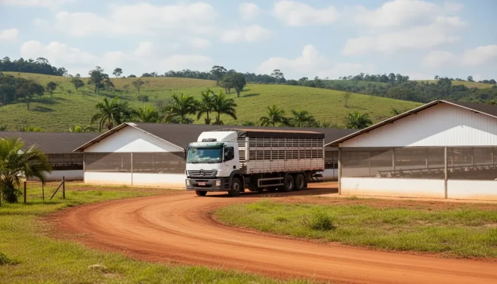 Frango e frete rodoviário, uma combinação que mexe no bolso do produtor
