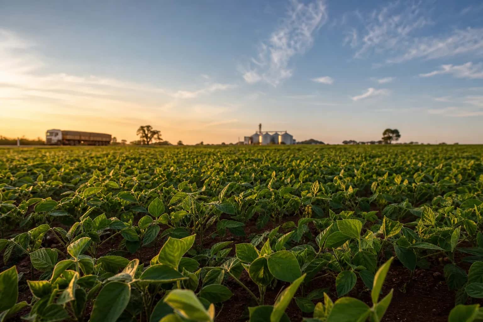 Lavoura de soja em Mato Grosso com mercado pressionado pelo frete