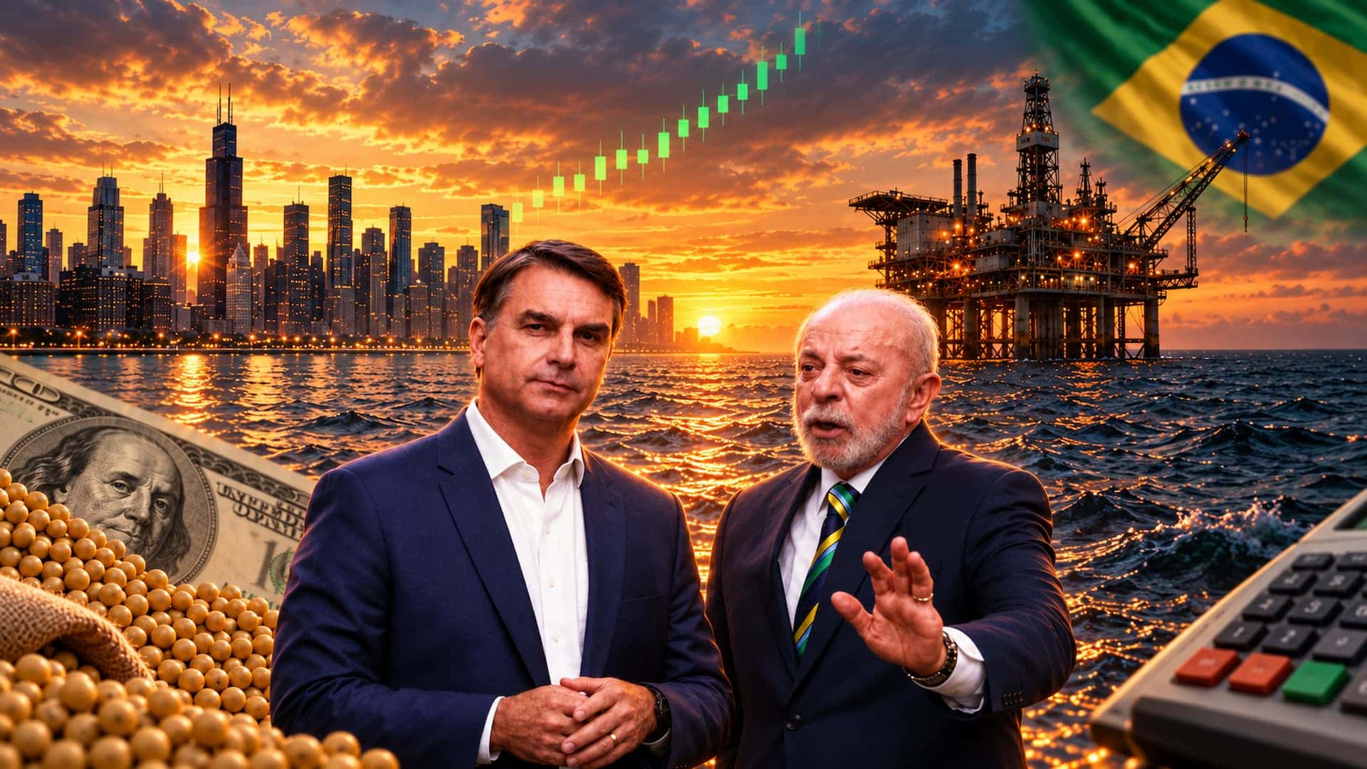 Chicago recupera, Brent rompe US$ 111 e Dólar recua a R$ 5,04 sob clima eleitoral
