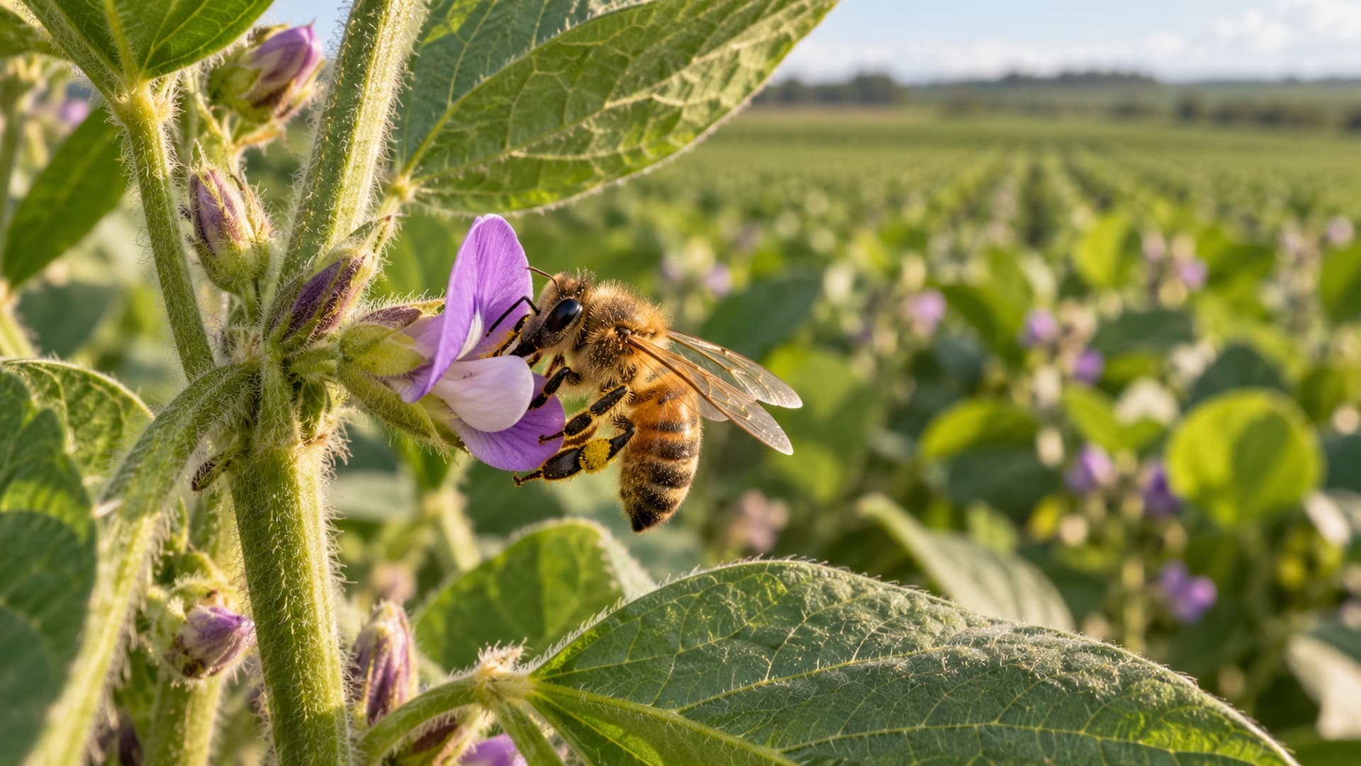 Soja também dá mel: apicultores colhem 36 toneladas com flores da lavoura