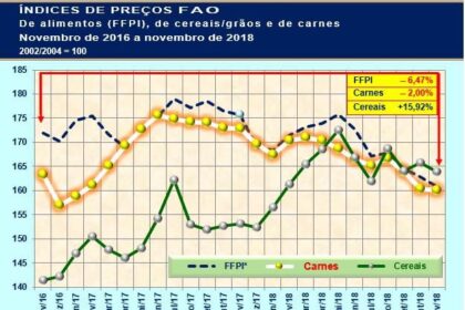 FAO: entre as carnes, só a bovina teve alta em novembro