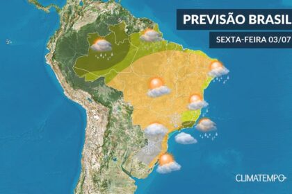 CLIMATEMPO 03 de julho, veja a previsão do tempo no Brasil