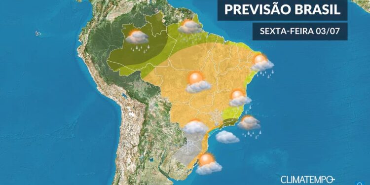 CLIMATEMPO 03 de julho, veja a previsão do tempo no Brasil