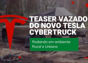 Teaser vazado mostra novo Tesla Cybertruck rodando em ambiente rural