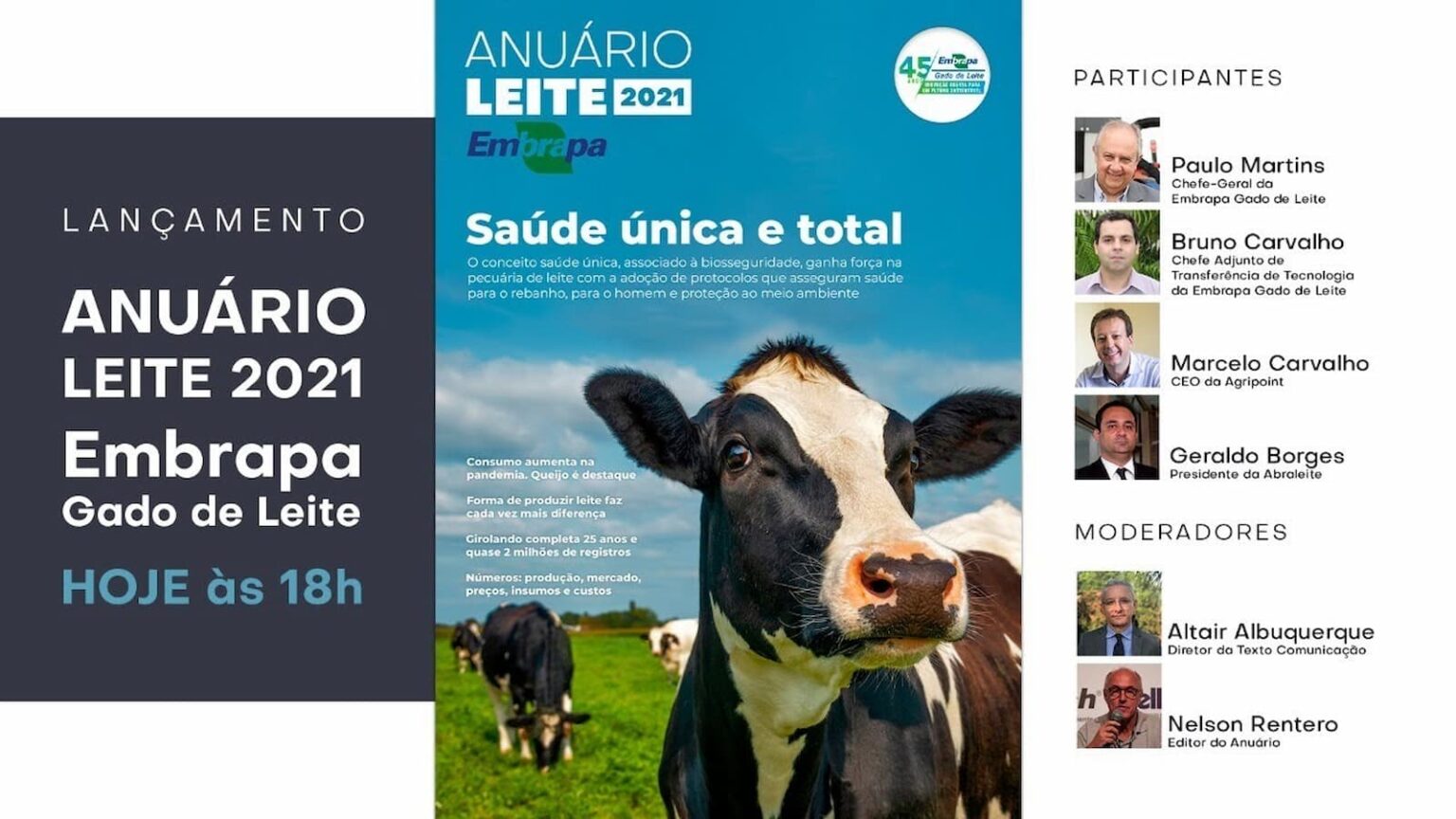 Assista agora a Live de lançamento do Anuário Leite 2021