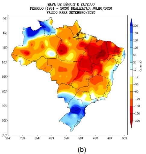 Setembro - Déficit Hídrico - Fonte: Inmet