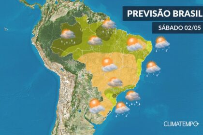 CLIMATEMPO 02 de maio, veja a previsão do tempo no Brasil