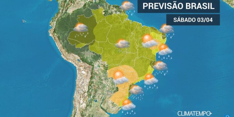 CLIMATEMPO 03 de abril, veja a previsão do tempo no Brasil