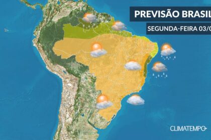 CLIMATEMPO 03 de agosto, veja a previsão do tempo no Brasil