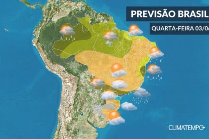 CLIMATEMPO 03 de junho, veja a previsão do tempo no Brasil