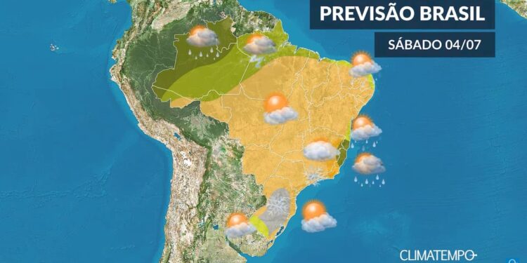 CLIMATEMPO 04 de julho, veja a previsão do tempo no Brasil