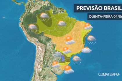 CLIMATEMPO 04 de junho, veja a previsão do tempo no Brasil