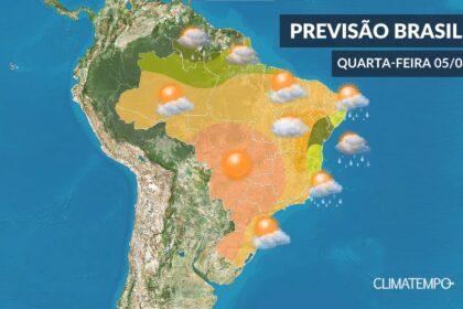 CLIMATEMPO 05 de agosto, veja a previsão do tempo no Brasil