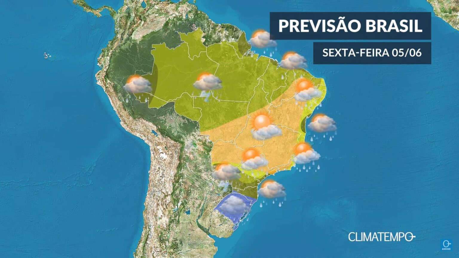 CLIMATEMPO 05 de junho, veja a previsão do tempo em todo o Brasil