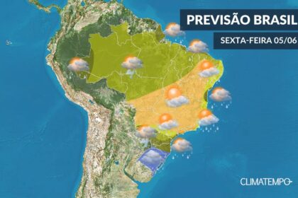 CLIMATEMPO 05 de junho, veja a previsão do tempo em todo o Brasil