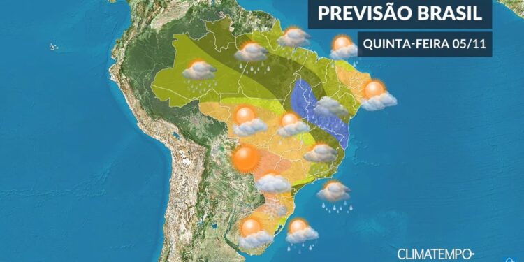 CLIMATEMPO 05 de novembro 2020, veja a previsão do tempo no Brasil
