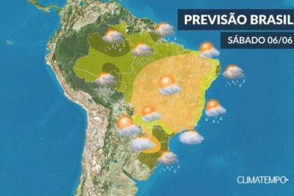 CLIMATEMPO 06 de junho, veja a previsão do tempo em todo o Brasil