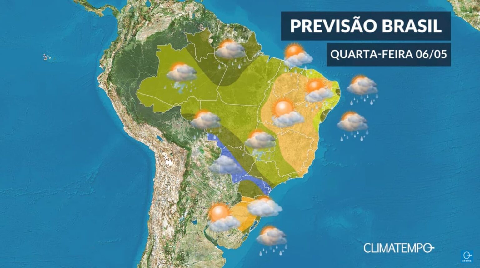 CLIMATEMPO 06 de maio, veja a previsão do tempo em todo o Brasil