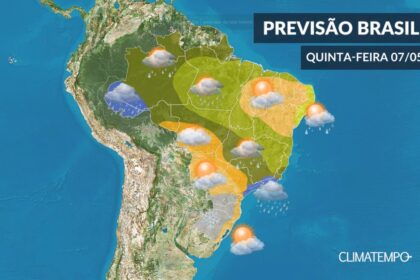 CLIMATEMPO 07 de maio, veja a previsão do tempo no Brasil