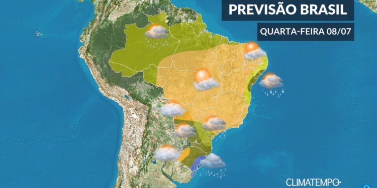CLIMATEMPO 08 de julho, veja a previsão do tempo no Brasil