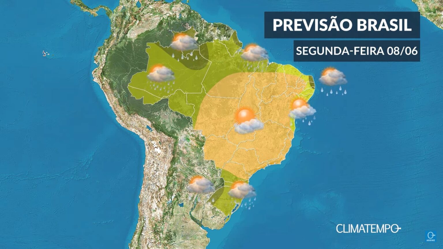 CLIMATEMPO 08 de junho, veja a previsão do tempo no Brasil