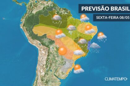 CLIMATEMPO 08 de maio, veja a previsão do tempo no Brasil