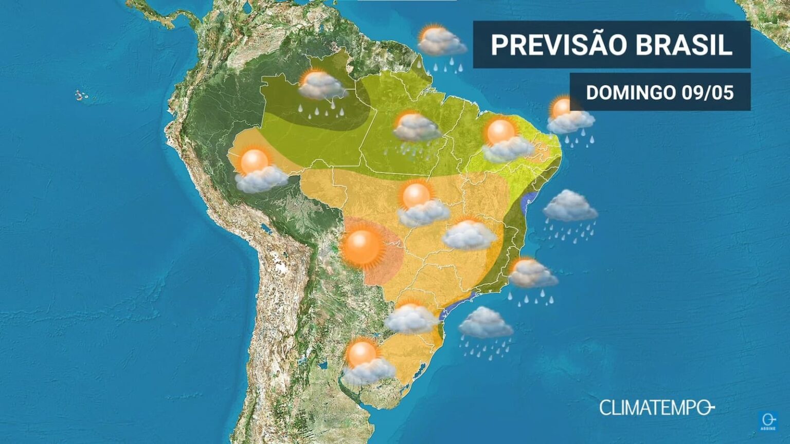 CLIMATEMPO 09 de maio 2021, veja a previsão do tempo em todas as regiões do BR