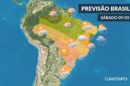 CLIMATEMPO 09 de maio, veja a previsão do tempo para o Brasil