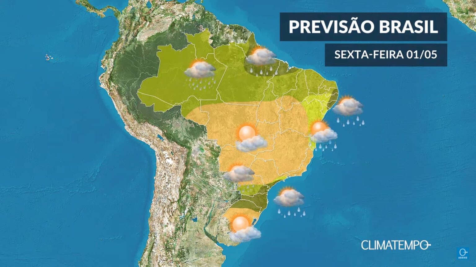 CLIMATEMPO 1º de maio, veja a previsão do tempo no Brasil