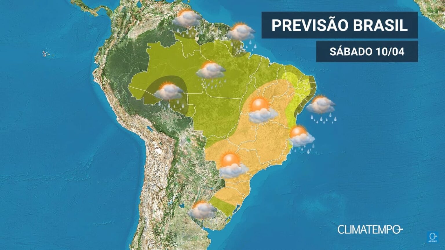 CLIMATEMPO 10 de abril 2021, veja a previsão do tempo no Brasil