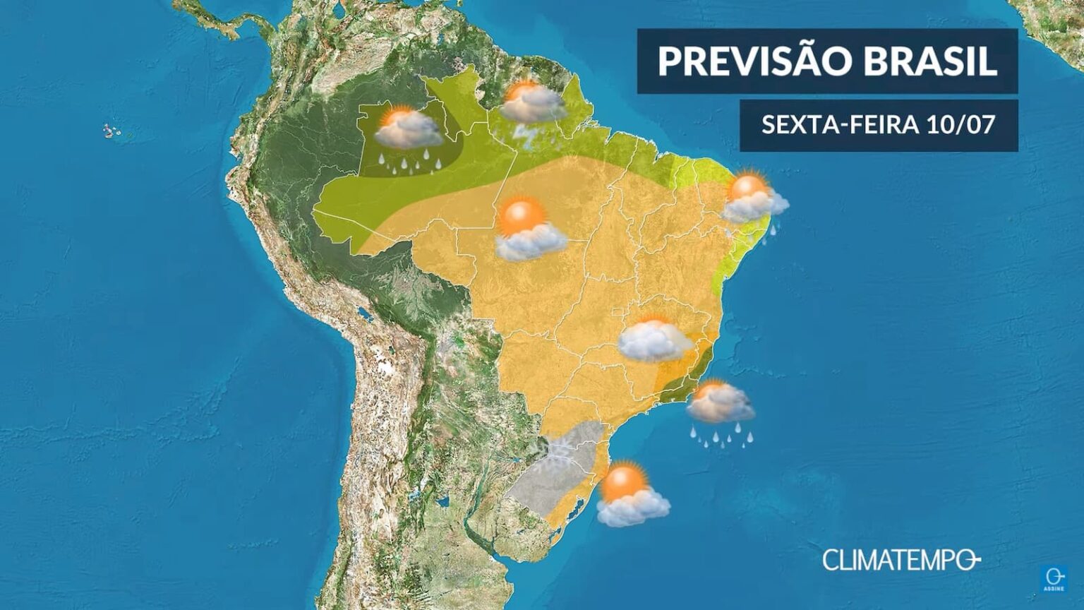 CLIMATEMPO 10 de julho, veja a previsão do tempo no Brasil