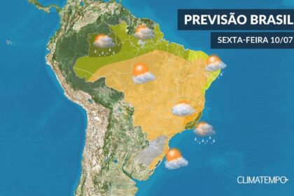 CLIMATEMPO 10 de julho, veja a previsão do tempo no Brasil