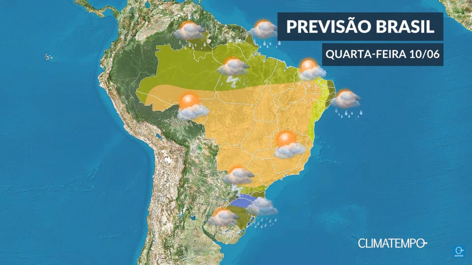 CLIMATEMPO 10 de junho, veja a previsão do tempo no Brasil