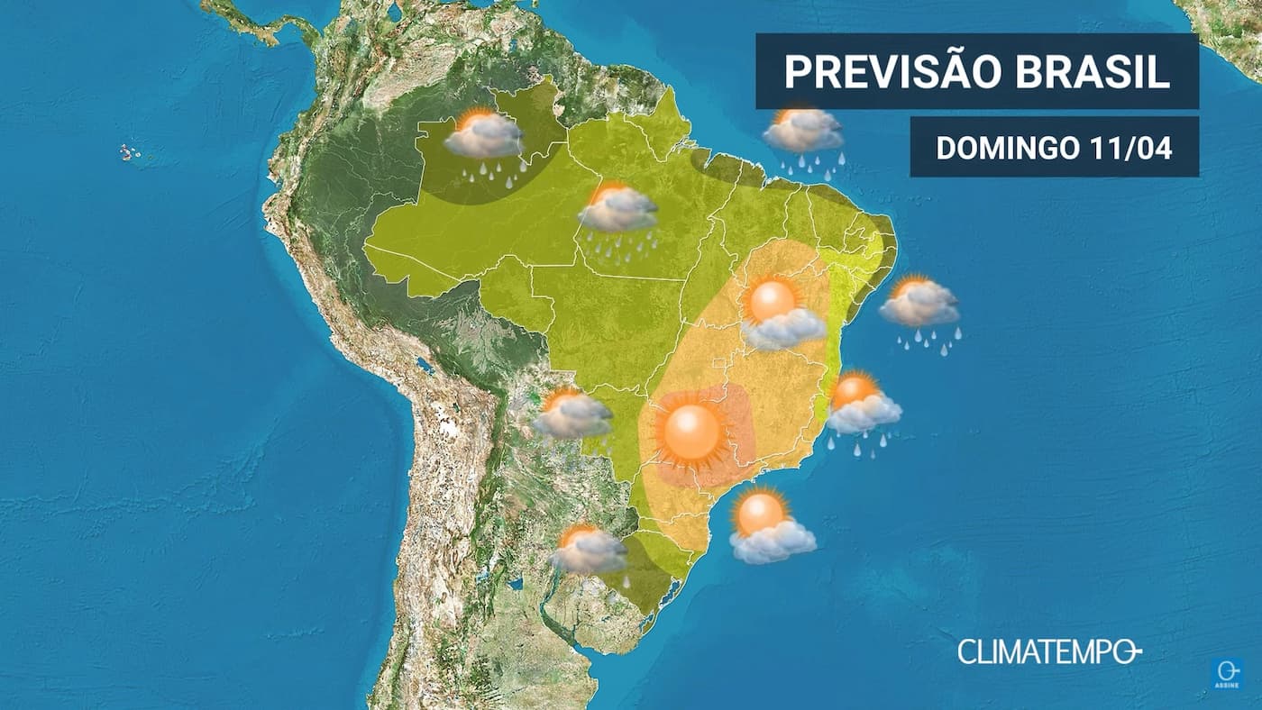 CLIMATEMPO 11 de abril 2021, veja a previsão do tempo no Brasil