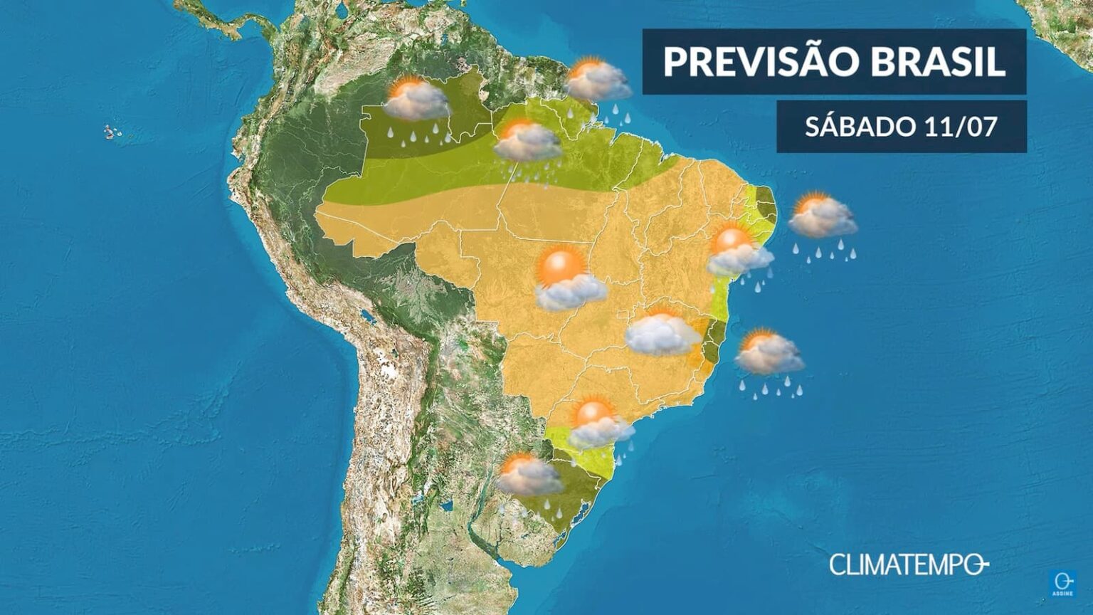 CLIMATEMPO 11 de julho, veja a previsão do tempo no Brasil