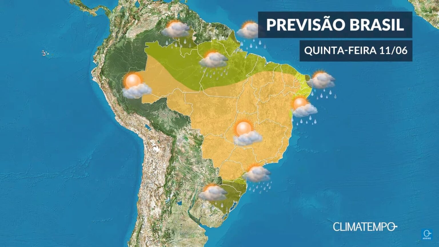 CLIMATEMPO 11 de junho, veja a previsão do tempo neste feriado