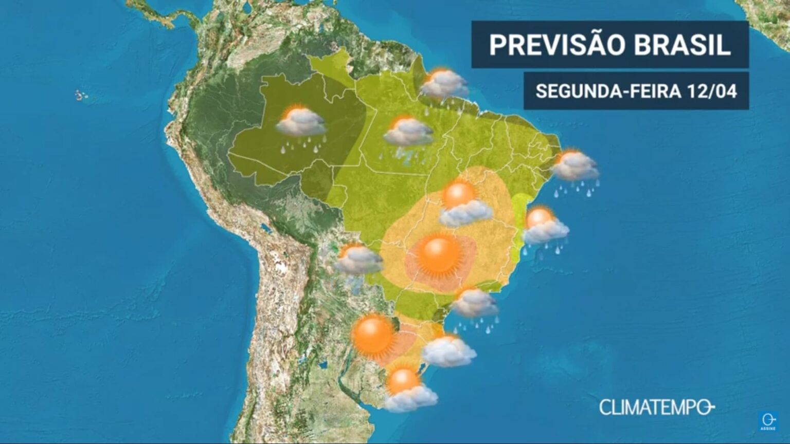 CLIMATEMPO 12 de abril 2021, veja a previsão do tempo no Brasil