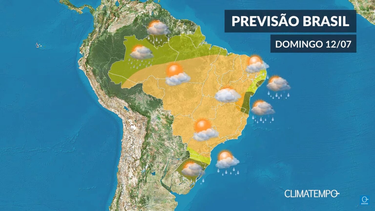 CLIMATEMPO 12 de julho, veja a previsão do tempo no Brasil