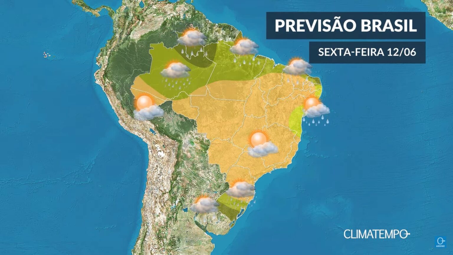 CLIMATEMPO 12 de junho, veja a previsão do tempo no Brasil