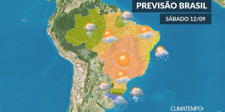 CLIMATEMPO 12 de setembro, veja a previsão do tempo no Brasil