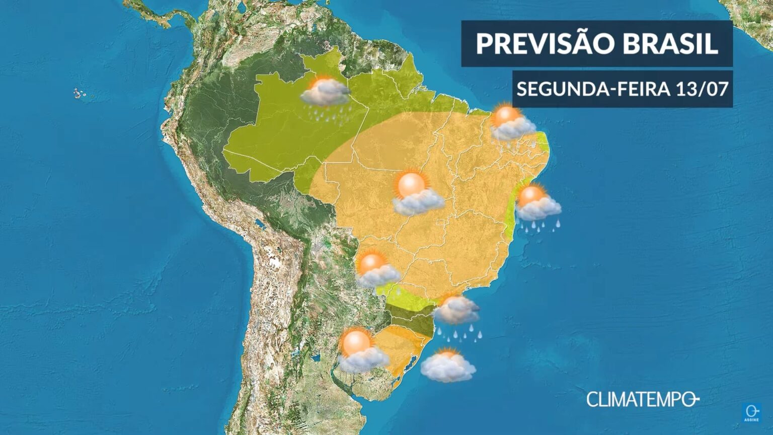 CLIMATEMPO 13 de julho, veja a previsão do tempo no Brasil