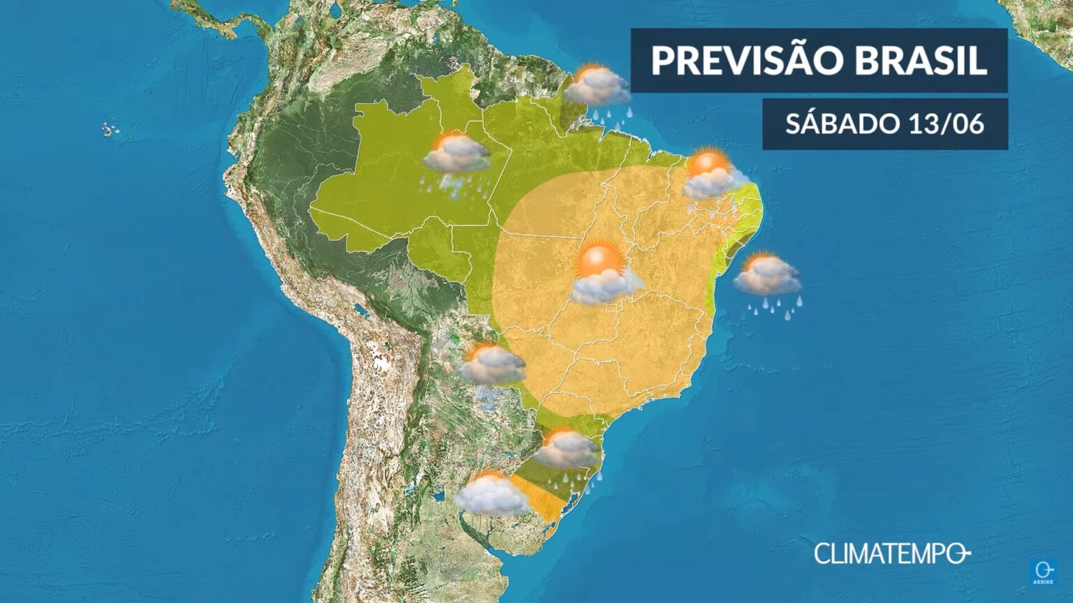 CLIMATEMPO 13 de junho, veja a previsão do tempo no Brasil