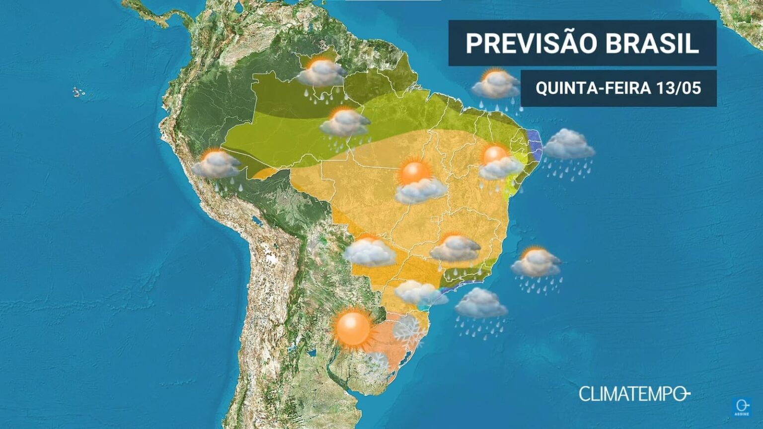 CLIMATEMPO 13 de maio 2021, veja a previsão do tempo no Brasil