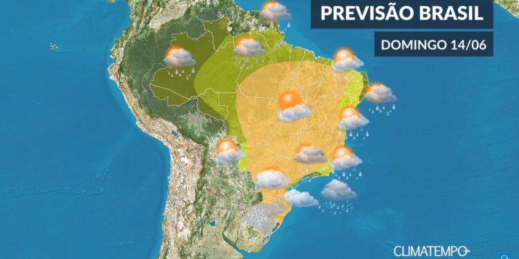 CLIMATEMPO 14 de junho, veja a previsão do tempo em todo o Brasil