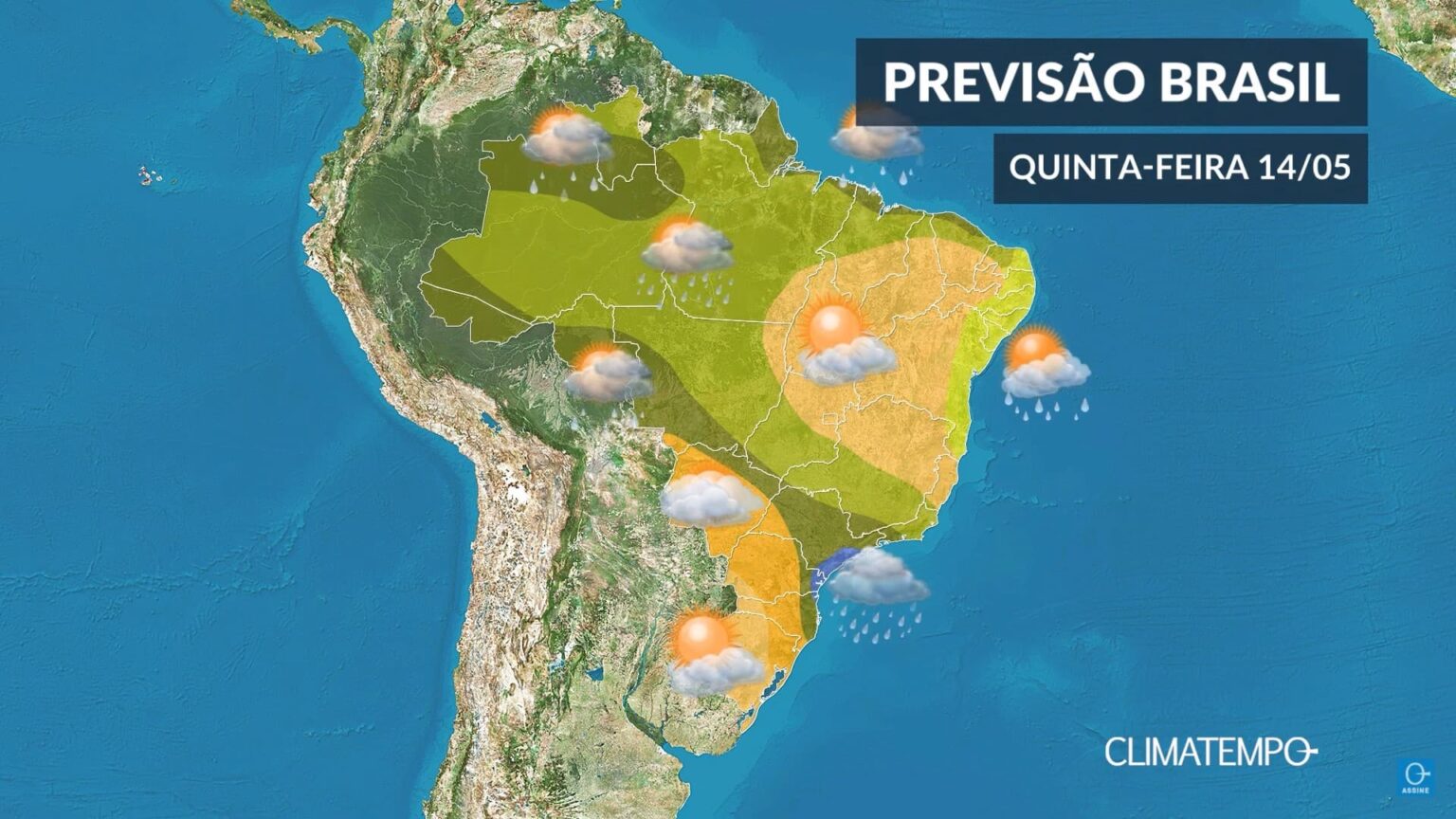 CLIMATEMPO 14 de maio, veja a previsão do tempo em todo o Brasil