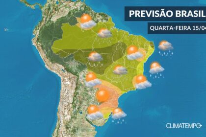 CLIMATEMPO 15 de abril, veja a previsão do tempo no Brasil