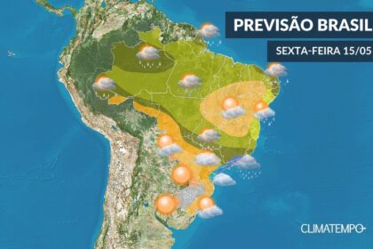 CLIMATEMPO 15 de maio, veja a previsão do tempo em todo o Brasil